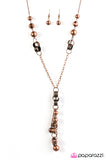 Paparazzi "Instant Connection" Copper Necklace & Earring Set Paparazzi Jewelry