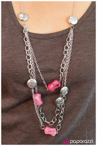 Paparazzi "Interstellar" Pink Necklace & Earring Set Paparazzi Jewelry