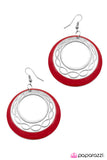 Paparazzi "Intertwining Melodies - Red" earring Paparazzi Jewelry