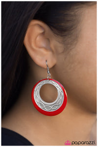 Paparazzi "Intertwining Melodies - Red" earring Paparazzi Jewelry