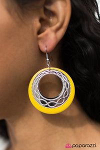 Paparazzi "Intertwining Melodies - Yellow" earring Paparazzi Jewelry