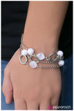 Paparazzi "In The Glow - White" bracelet Paparazzi Jewelry