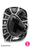 Paparazzi "In Vogue" Black Ring Paparazzi Jewelry