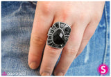 Paparazzi "In Vogue" Black Ring Paparazzi Jewelry