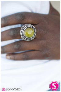 Paparazzi "In Your Face - Green" ring Paparazzi Jewelry