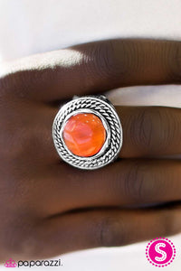 Paparazzi "In Your Face - Orange" ring Paparazzi Jewelry