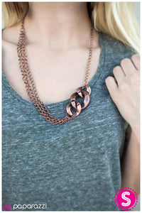 Paparazzi "I Saw It First!" Copper Necklace & Earring Set Paparazzi Jewelry