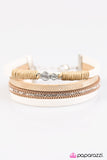 Paparazzi "I Speak Glitter" White Wrap Bracelet Paparazzi Jewelry