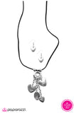 Paparazzi "Is This Love?" Black Necklace & Earring Set Paparazzi Jewelry