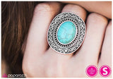 Paparazzi "It Comes Naturally" Blue VINTAGE VAULT Ring Paparazzi Jewelry