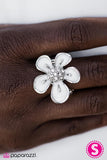 Paparazzi "It Must Be Spring - White" ring Paparazzi Jewelry