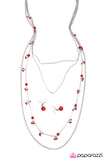 Paparazzi "Its a Date!" Red Necklace & Earring Set Paparazzi Jewelry