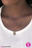 Paparazzi "Its HEART To Believe" Brass Necklace & Earring Set Paparazzi Jewelry