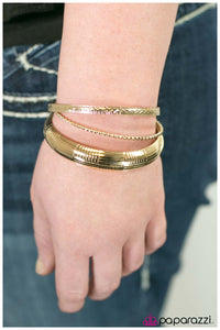 Paparazzi "Its Just an Expression" Gold Bracelet Paparazzi Jewelry
