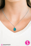 Paparazzi "Its Raining GEMS - Blue" necklace Paparazzi Jewelry