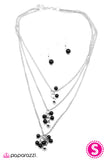 Paparazzi "Its Showtime!" Black Necklace & Earring Set Paparazzi Jewelry