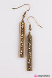 Paparazzi "Its The Climb" Brass Earrings Paparazzi Jewelry