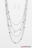 Paparazzi "Ive Been Blocked" Silver Necklace & Earring Set Paparazzi Jewelry