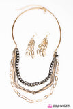 Paparazzi "Ive Got Edge - Gold" necklace Paparazzi Jewelry