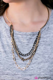 Paparazzi "Ive Got Edge - Gold" necklace Paparazzi Jewelry
