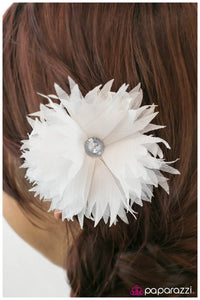 Paparazzi "I Wanna Be Serrated - White" hair clip Paparazzi Jewelry