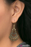 Paparazzi "I Will Grant You Three Wishes - Brass" earring Paparazzi Jewelry