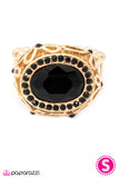 Paparazzi "Jackpot! - Black/Gold" ring Paparazzi Jewelry
