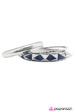 Paparazzi "Jagged Edge - Blue" bracelet Paparazzi Jewelry