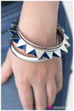 Paparazzi "Jagged Edge - Blue" bracelet Paparazzi Jewelry