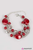 Paparazzi "Jersey Girl - Red" bracelet Paparazzi Jewelry