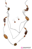 Paparazzi "Jubilee of Beads" Brown Necklace & Earring Set Paparazzi Jewelry