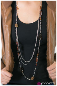 Paparazzi "Jubilee of Beads" Brown Necklace & Earring Set Paparazzi Jewelry