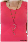 Paparazzi "Jumping Through Hoops - Brown" necklace Paparazzi Jewelry