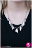 Paparazzi "Jungle Cat" Silver Necklace & Earring Set Paparazzi Jewelry