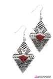 Paparazzi "Jungle Cruz - Red" earring Paparazzi Jewelry