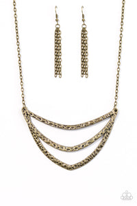 Paparazzi "Jungle Rumble" Brass Necklace & Earring Set Paparazzi Jewelry