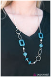 Paparazzi "Just Around the Corner" Blue Necklace & Earring Set Paparazzi Jewelry