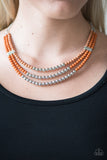 Paparazzi "Just BEAD You - Orange" necklace Paparazzi Jewelry