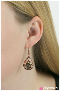 Paparazzi "Just For Show" Copper Earrings Paparazzi Jewelry