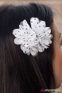 Paparazzi "Just POLKA-ing Fun at You! - White" hair clip Paparazzi Jewelry