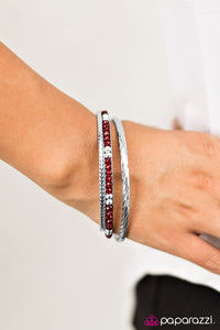 Paparazzi "Just Stay GLAM!" Red Bracelet Paparazzi Jewelry