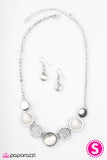Paparazzi "Keep Calm and Sparkle On" White Necklace & Earring Set Paparazzi Jewelry