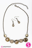 Paparazzi "Keep Calm and Sparkle On" Brass Necklace & Earring Set Paparazzi Jewelry