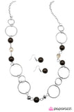 Paparazzi "Keeping Up With The Joneses" Brown Necklace & Earring Set Paparazzi Jewelry