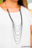 Paparazzi "Keepin It Street" Black Necklace & Earring Set Paparazzi Jewelry