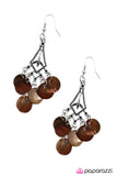 Paparazzi "Keep in Touch - Brown" earring Paparazzi Jewelry