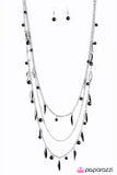 Paparazzi "Keep It Sassy" Black Necklace & Earring Set Paparazzi Jewelry