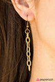 Paparazzi "Keep It Under Lock" Brass Necklace & Earring Set Paparazzi Jewelry
