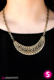 Paparazzi "Keep It Under Lock" Brass Necklace & Earring Set Paparazzi Jewelry