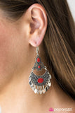 Paparazzi "Keep It Wild" Red Earrings Paparazzi Jewelry